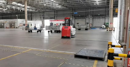 联核科技西安机场航空物流公司自动化无人搬运项目顺利上线